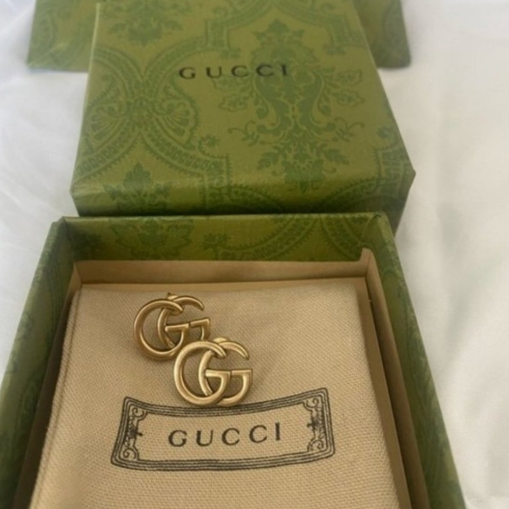 GUCCI GG marmont earrings with pouch box and bag